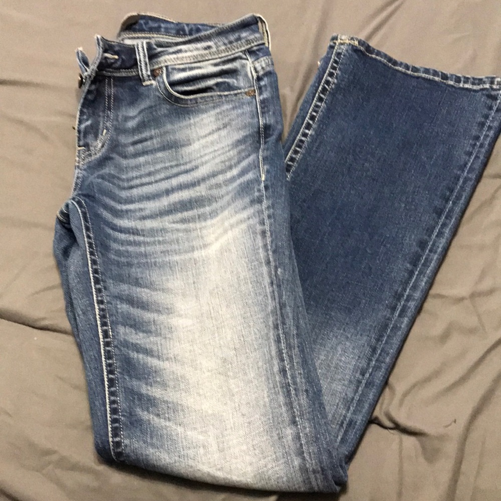 Buckle Black Boot Cut Jeans